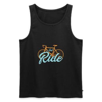 cycliste - Débardeur bio Premium Homme - noir - Devant - Michal (187cm)