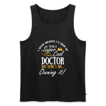 Super Cool Doctor - Männer Premium Bio Tank Top - Schwarz - Vorne - Michal (187cm)