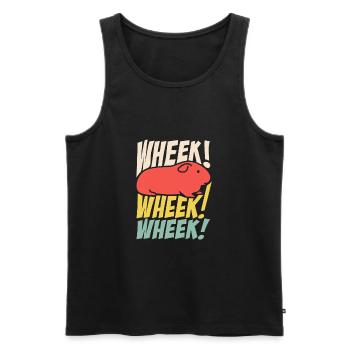Wheek Wheek Cute Guinea Pig Rodent - Men's Premium Organic Tank Top - black - Front - Michal (187cm)
