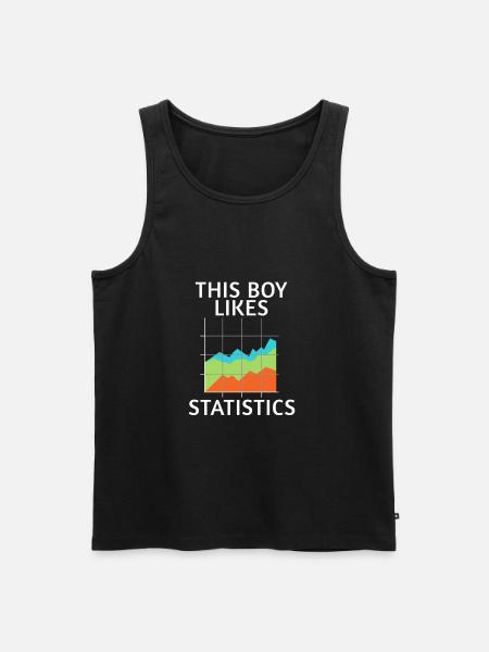 Data Science Statistics Ironic Statistician - Men's Premium Organic Tank Top - black