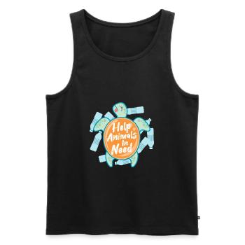 Helfen Sie Tieren Schildkröten zu retten Ocean - Männer Premium Bio Tank Top - Schwarz - Vorne - Michal (187cm)