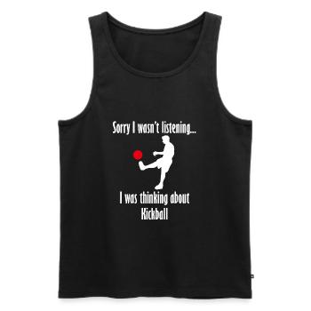 Joueur de kickball d'entraînement de sports de - Débardeur bio Premium Homme - noir - Devant - Michal (187cm)