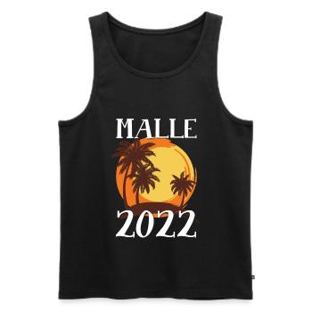 Malle 2022 Palmiers - Débardeur bio Premium Homme - noir - Devant - Michal (187cm)