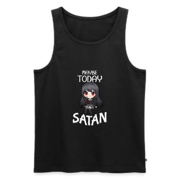 Peut-être qu’aujourd’hui Satan I Satanic Creepy Cute Anime Girl - Débardeur bio Premium Homme - noir - Devant - Michal (187cm)