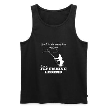 Catching Fish Lustiges Zitat Fliegenfischen - Männer Premium Bio Tank Top - Schwarz - Vorne - Michal (187cm)