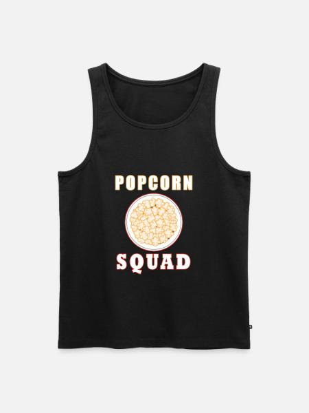 Popcorn Squad Watching Movies Corn Eating - Men's Premium Organic Tank Top - black