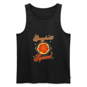 Spaghetti Squad Pâtes Nouilles Cuisine italienne - Débardeur bio Premium Homme - noir - Devant - Michal (187cm)