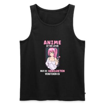 Anime ist wie Latein I Anime Cosplay Girl - Männer Premium Bio Tank Top - Schwarz - Vorne - Michal (187cm)