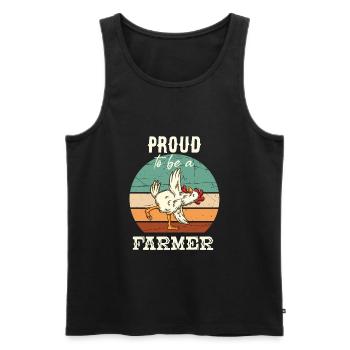 Fier d’être un agriculteur Bauer Humor Landwirt - Débardeur bio Premium Homme - noir - Devant - Michal (187cm)