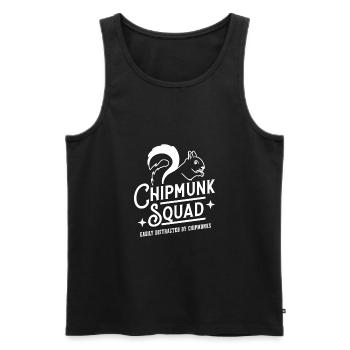 Chipmunk Squad Squirrel Forest Animal - Men's Premium Organic Tank Top - black - Front - AI Model Male 178 light (178cm)