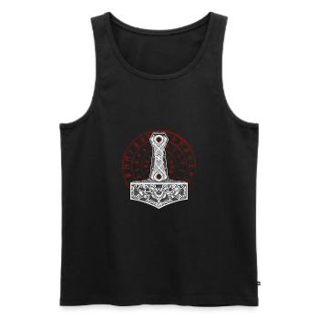 Marteau Viking Mjolnir - Débardeur bio Premium Homme - noir - Devant - Michal (187cm)