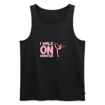 I Walk On Water Funny Figure Skater - Men's Premium Organic Tank Top - black - Front - AI Model Male 178 light (178cm)