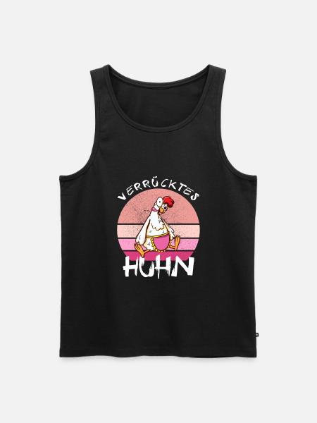 Crazy Chicken Funny Farmer - Men's Premium Organic Tank Top - black