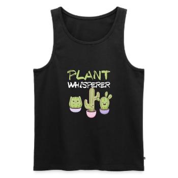 Plant Whisperer I Funny Gardening - Men's Premium Organic Tank Top - black - Front - Michal (187cm)