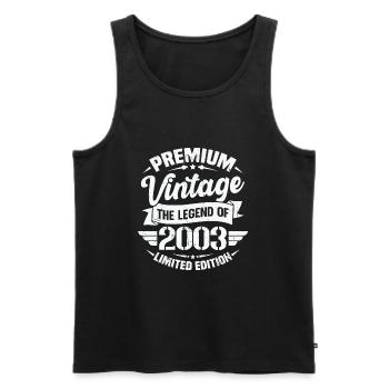 Vintage 2003 Édition Limitée - Débardeur bio Premium Homme - noir - Devant - Michal (187cm)