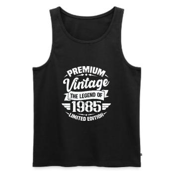 Vintage 1985 Édition Limitée - Débardeur bio Premium Homme - noir - Devant - Michal (187cm)