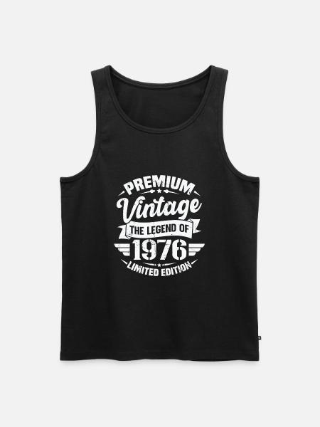Vintage 1976 Limited Edition - Herre Premium økologisk tanktop - sort