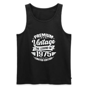 Vintage 1975 Édition Limitée - Débardeur bio Premium Homme - noir - Devant - Michal (187cm)