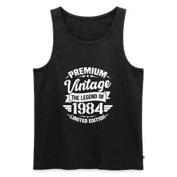 Vintage 1984 Édition Limitée - Débardeur bio Premium Homme - noir - Devant - Michal (187cm)
