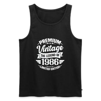 Vintage 1986 Édition Limitée - Débardeur bio Premium Homme - noir - Devant - Michal (187cm)
