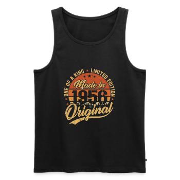 1956 Vintage Born Retro Vintage Geburtstagsgeschenk - Männer Premium Bio Tank Top - Schwarz - Vorne - Michal (187cm)