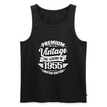Jahrgang 1955 Limited Edition - Männer Premium Bio Tank Top - Schwarz - Vorne - Michal (187cm)