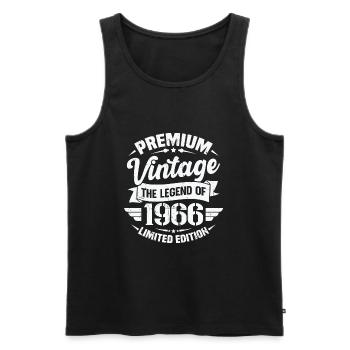 Vintage 1966 Édition Limitée - Débardeur bio Premium Homme - noir - Devant - Michal (187cm)