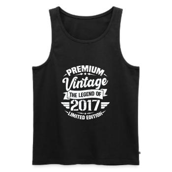 Jahrgang 2017 Limited Edition - Männer Premium Bio Tank Top - Schwarz - Vorne - Michal (187cm)