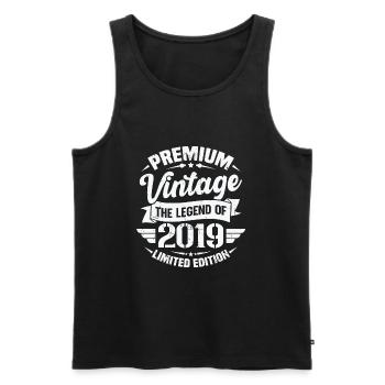Vintage 2019 Édition Limitée - Débardeur bio Premium Homme - charbon - Devant - Alexander (188cm)