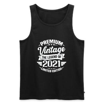 Jahrgang 2021 Limited Edition - Männer Premium Bio Tank Top - Schwarz - Vorne - AI Model Male 178 light (178cm)