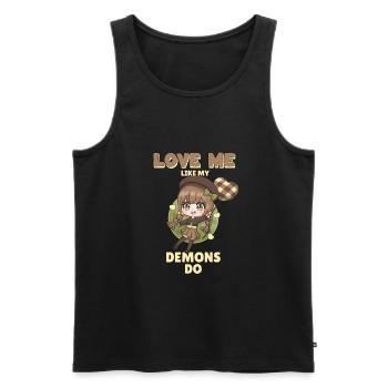 Aimez-moi comme mes démons est-ce que je mignonne fille d’anime - Débardeur bio Premium Homme - noir - Devant - Michal (187cm)