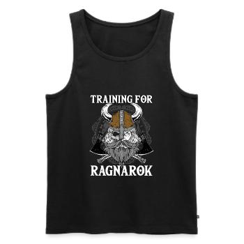 Formation pour Ragnarok I Odin Vikings - Débardeur bio Premium Homme - noir - Devant - Michal (187cm)