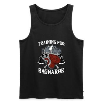 Formation pour Ragnarok I Nordic Viking Valhalla - Débardeur bio Premium Homme - noir - Devant - Michal (187cm)