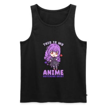 This Is My Anime Watching Shirt I Kawaii Otaku - Männer Premium Bio Tank Top - Schwarz - Vorne - Michal (187cm)