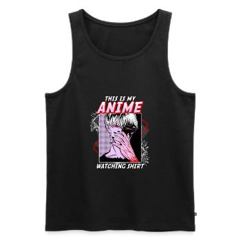 This Is My Anime Watching Shirt I Kawaii Otaku - Männer Premium Bio Tank Top - Schwarz - Vorne - Michal (187cm)
