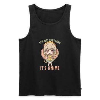 It's Not Cartoons It's Anime I Kawaii Otaku Girl - Männer Premium Bio Tank Top - Schwarz - Vorne - Michal (187cm)