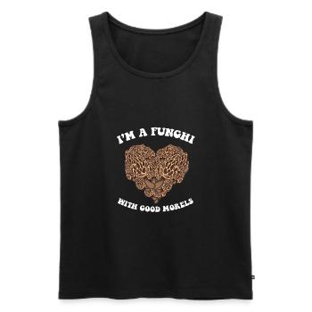I'm a Funghi with good Morels I Mushroom Hunter - Männer Premium Bio Tank Top - Schwarz - Vorne - Michal (187cm)