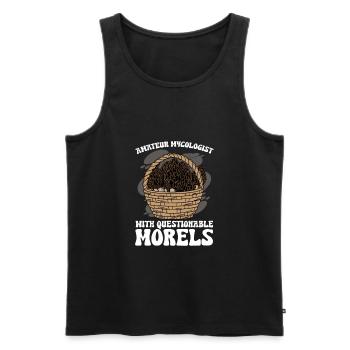 Amateur Mycologist With Questionable Morels - Männer Premium Bio Tank Top - Schwarz - Vorne - Michal (187cm)