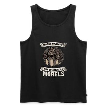 Amateur Mycologist With Questionable Morels - Männer Premium Bio Tank Top - Schwarz - Vorne - Michal (187cm)