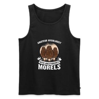 Amateur Mycologist With Questionable Morels - Männer Premium Bio Tank Top - Schwarz - Vorne - Michal (187cm)
