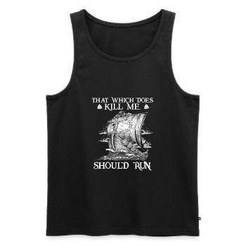 That Wich Does Kill Me Should Run I Walhalla - Männer Premium Bio Tank Top - Schwarz - Vorne - Michal (187cm)