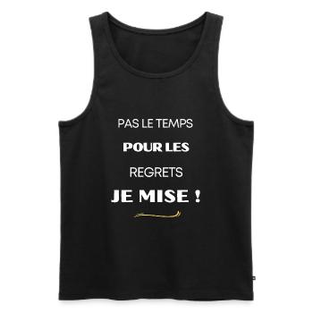 Je mise ! - Débardeur bio Premium Homme - noir - Devant - Michal (187cm)