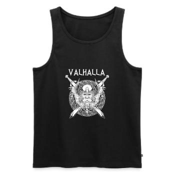 Valhalla I Viking Warrior I Walhalla I Wikinger - Männer Premium Bio Tank Top - Schwarz - Vorne - AI Model Male 178 light (178cm)
