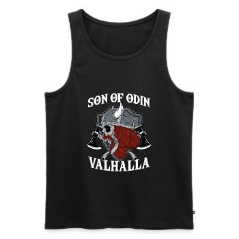 Fils d’Odin Valhalla I Mythologie Viking - Débardeur bio Premium Homme - noir - Devant - Michal (187cm)