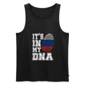 It's In My DNA Russia Patriotic Russian Gift - Männer Premium Bio Tank Top - Schwarz - Vorne - AI Model Male 178 light (178cm)