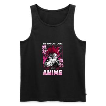 ANIME BOYS ITSNOTCARTOONSITSANIME - Débardeur bio Premium Homme - noir - Devant - Michal (187cm)