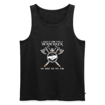 front 41401662293039481 - Männer Premium Bio Tank Top - Schwarz - Vorne - AI Model Male 178 light (178cm)