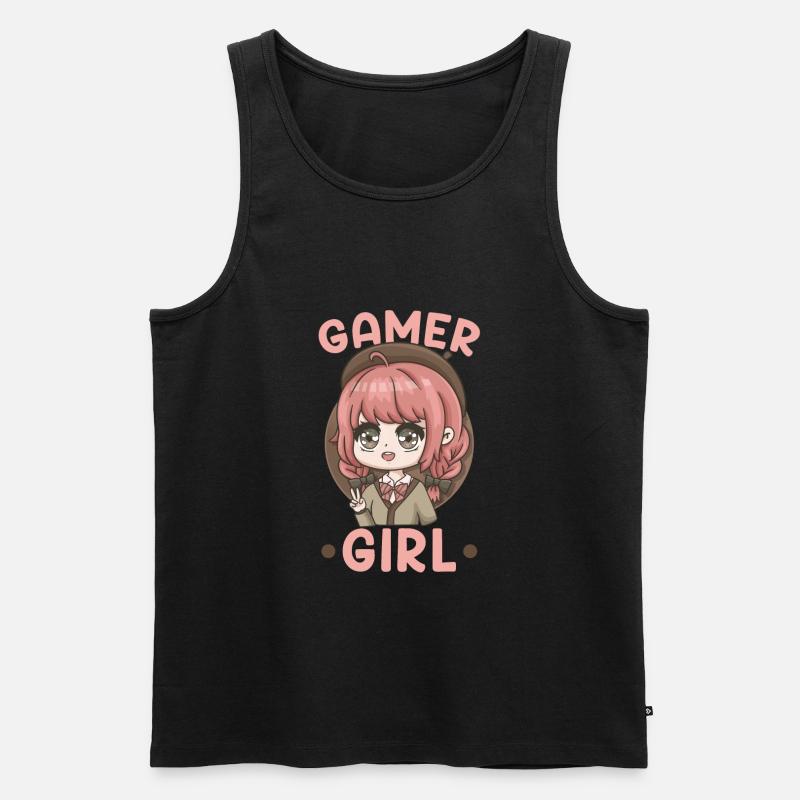front 46201669382748996 - Männer Premium Bio Tank Top - Schwarz