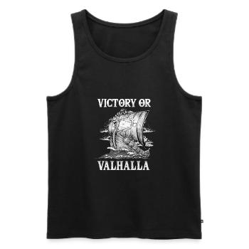 front 33491662298425536 - Männer Premium Bio Tank Top - Schwarz - Vorne - Michal (187cm)