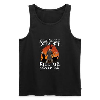 front 39691662293977987 - Männer Premium Bio Tank Top - Schwarz - Vorne - AI Model Male 178 light (178cm)